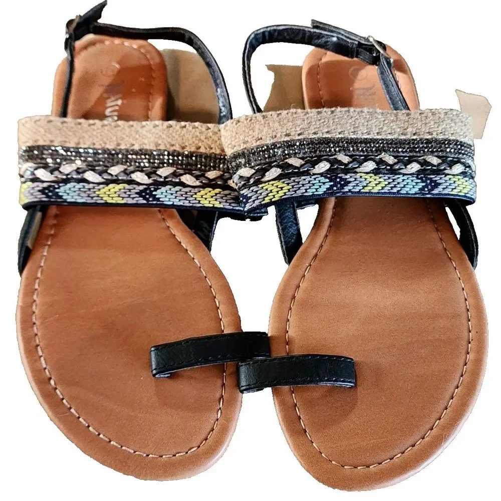 Nature Breeze Embellished Sandals Size 7.5 NWOT